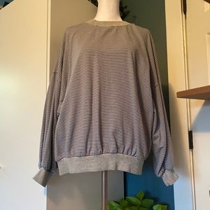 DRESSED IN LALA Oversized striped sweatshirt